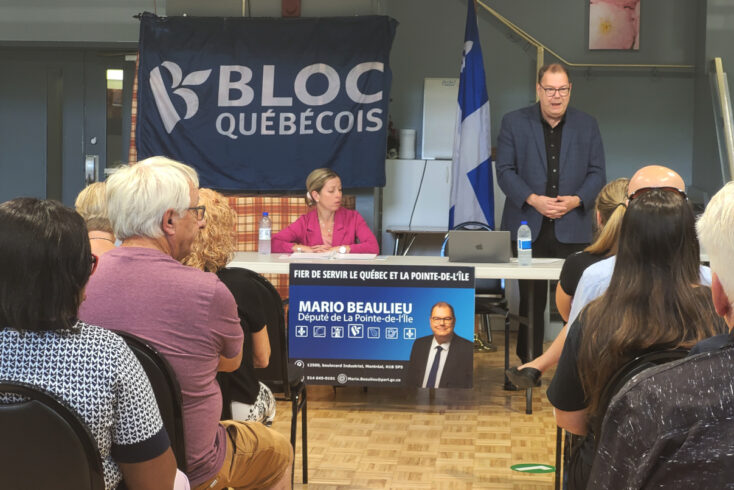 Une trentaine de citoyens étaient présents lundi lors de la présentation faite par le Bloc québécois.