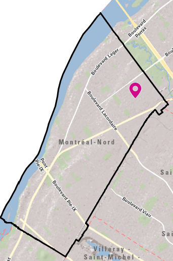Carte électorale de la région Montréal-Nord